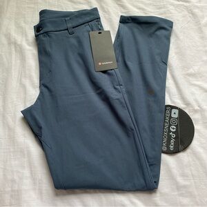 Lululemon Commission Pant Classic 32"L Warpstreme IRBU Iris Blue Men's Size 28